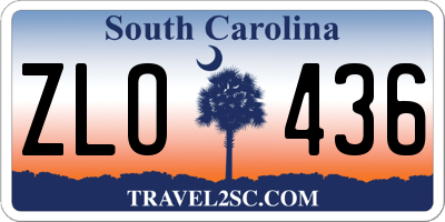 SC license plate ZLO436