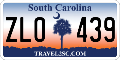 SC license plate ZLO439