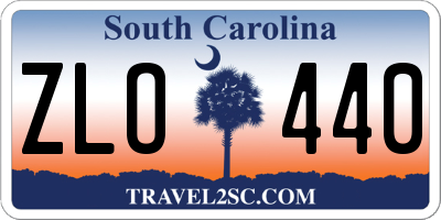 SC license plate ZLO440