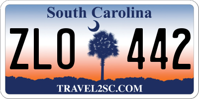 SC license plate ZLO442