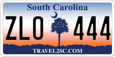 SC license plate ZLO444