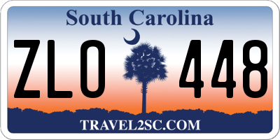 SC license plate ZLO448