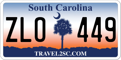 SC license plate ZLO449