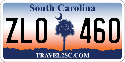 SC license plate ZLO460