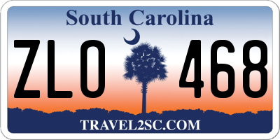 SC license plate ZLO468