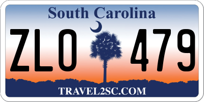 SC license plate ZLO479