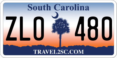 SC license plate ZLO480