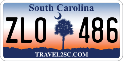 SC license plate ZLO486
