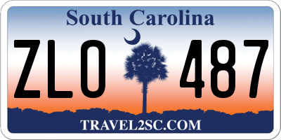 SC license plate ZLO487