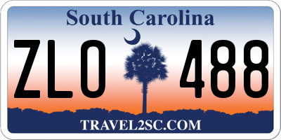SC license plate ZLO488