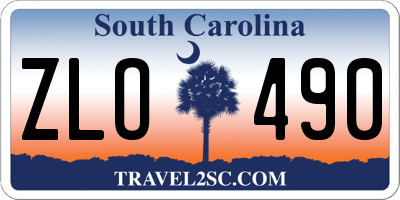 SC license plate ZLO490