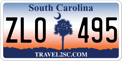 SC license plate ZLO495