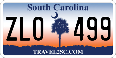 SC license plate ZLO499