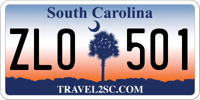 SC license plate ZLO501