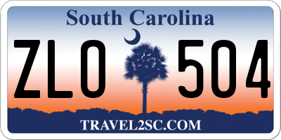SC license plate ZLO504