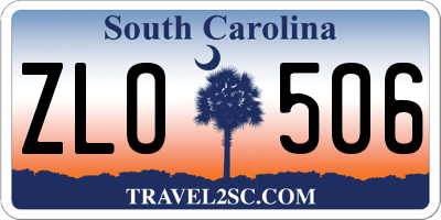 SC license plate ZLO506