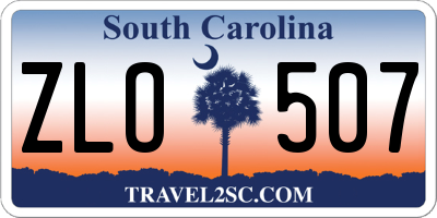 SC license plate ZLO507