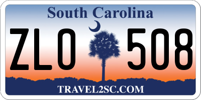 SC license plate ZLO508