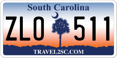 SC license plate ZLO511