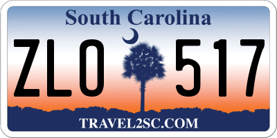 SC license plate ZLO517