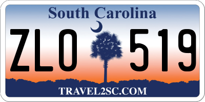 SC license plate ZLO519