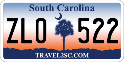 SC license plate ZLO522