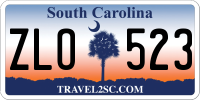 SC license plate ZLO523