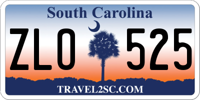SC license plate ZLO525