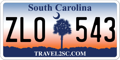 SC license plate ZLO543