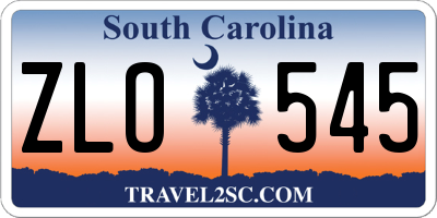 SC license plate ZLO545
