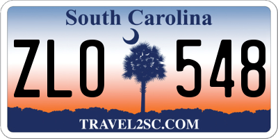 SC license plate ZLO548