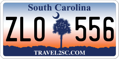 SC license plate ZLO556
