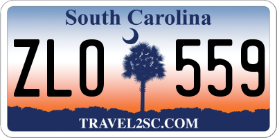 SC license plate ZLO559