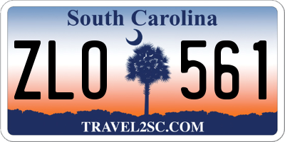 SC license plate ZLO561
