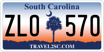 SC license plate ZLO570