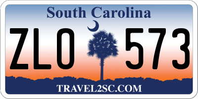 SC license plate ZLO573
