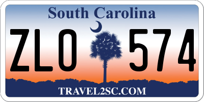 SC license plate ZLO574