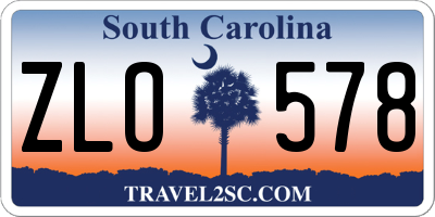 SC license plate ZLO578