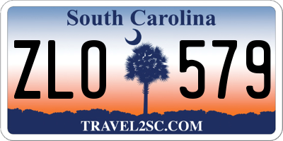 SC license plate ZLO579
