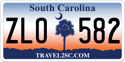 SC license plate ZLO582