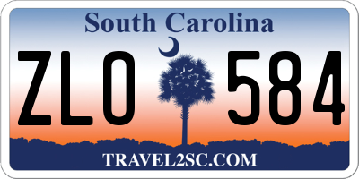 SC license plate ZLO584