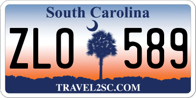 SC license plate ZLO589