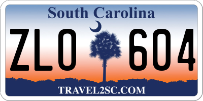 SC license plate ZLO604