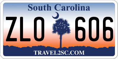 SC license plate ZLO606