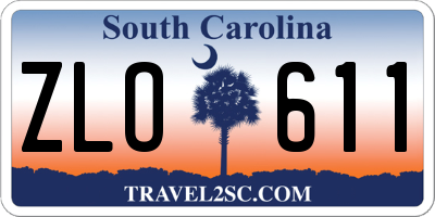 SC license plate ZLO611