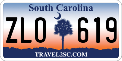 SC license plate ZLO619