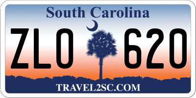 SC license plate ZLO620