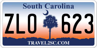 SC license plate ZLO623