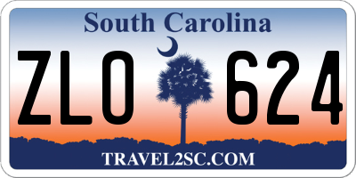 SC license plate ZLO624