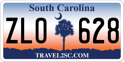 SC license plate ZLO628